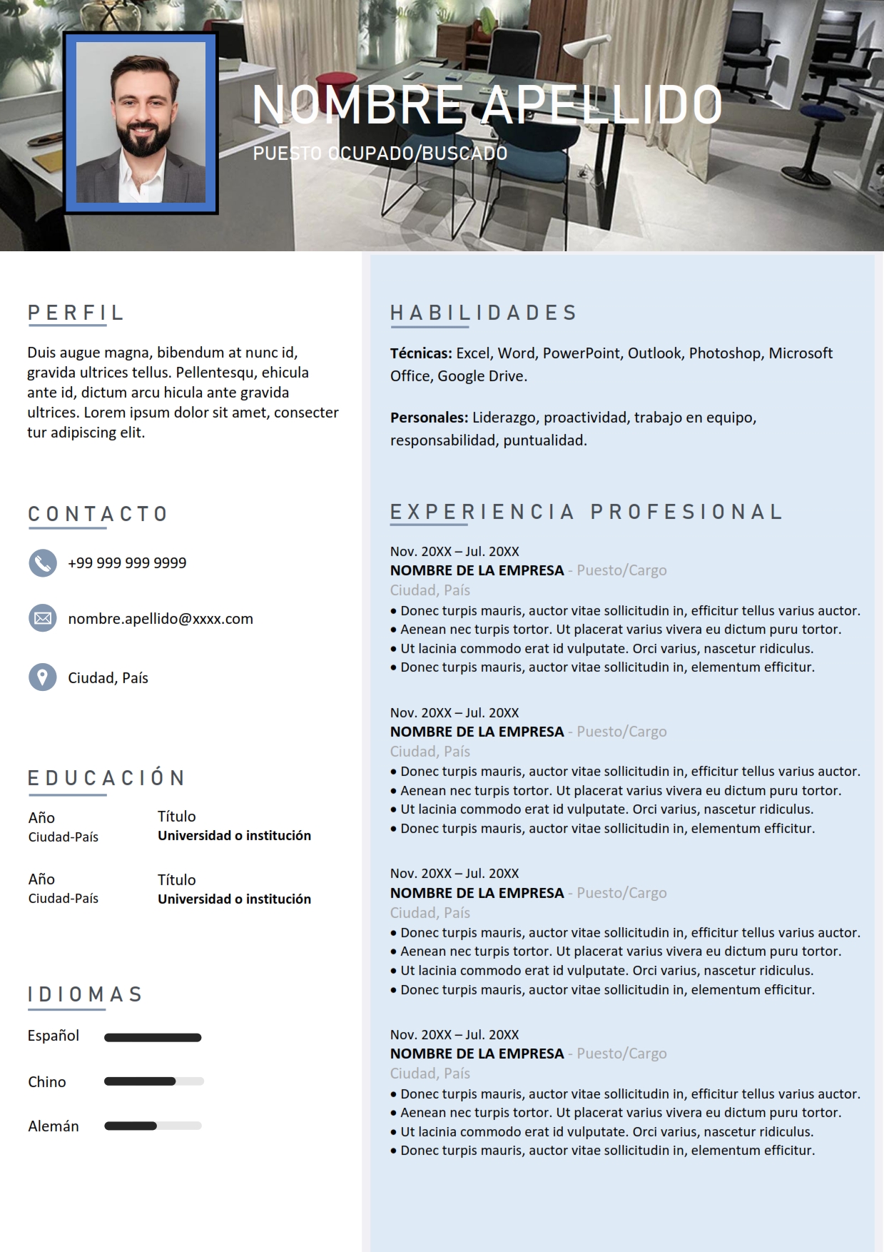 CV Moderno Creativo